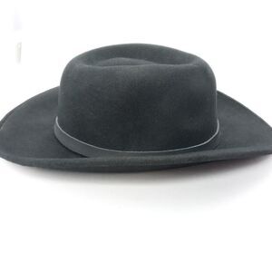Stefeno 100% wool black fedora hat size XL